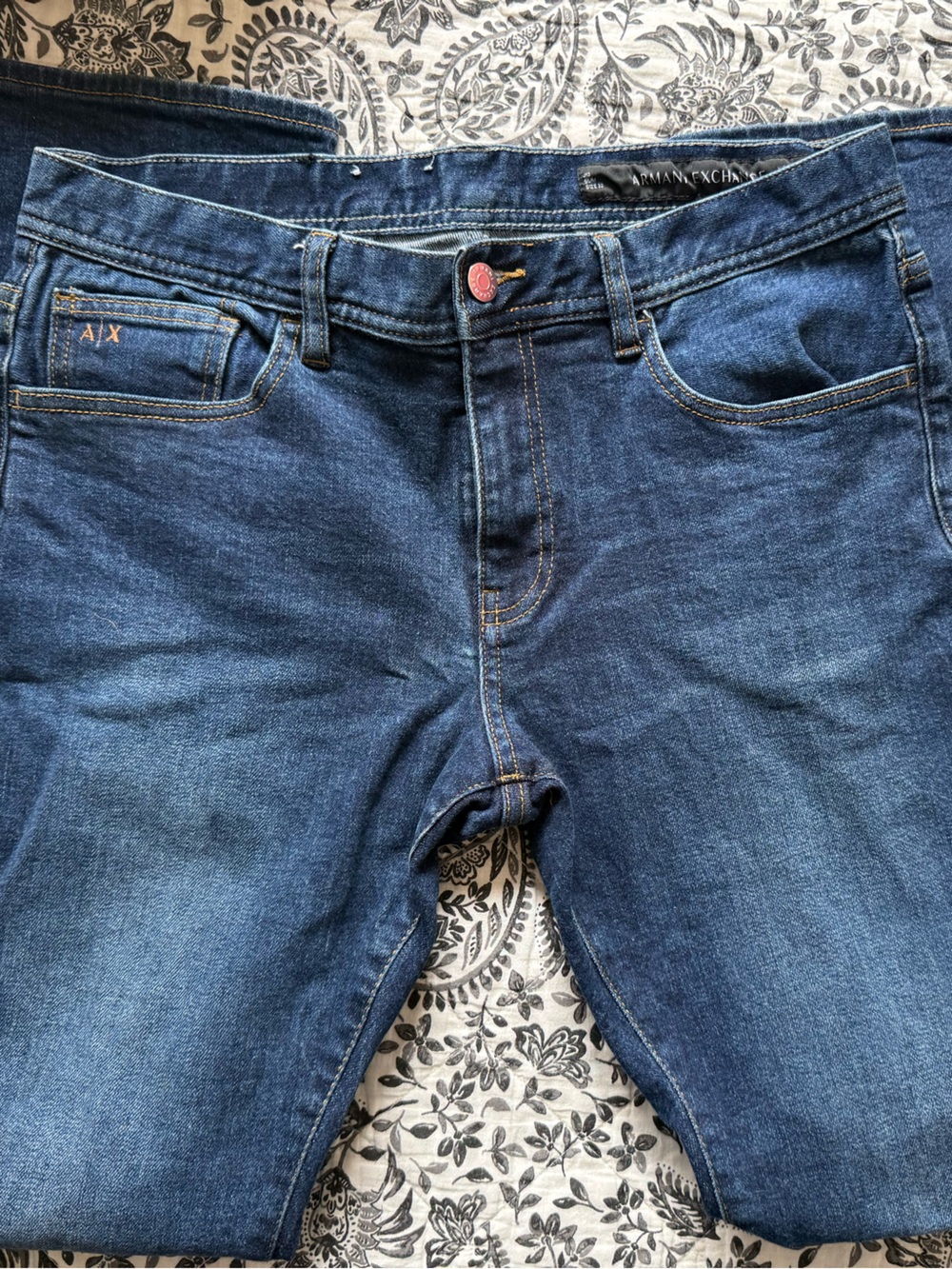 Armani Exchange Men's Blue Skinny Jeans